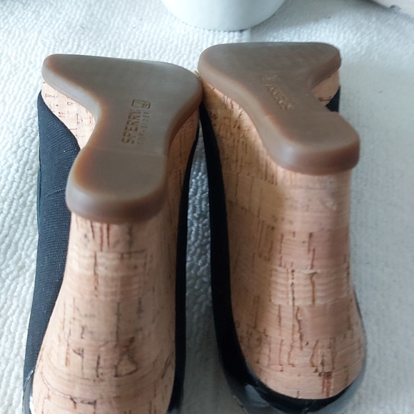 Sperry Topsider wedge heels pumps black - Picture 11 of 14